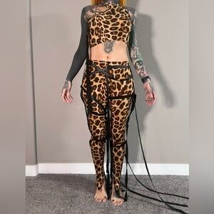 Cheetah print two piece set